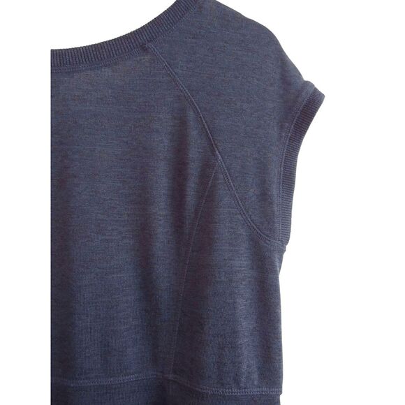 T by Talbots Knit Dress Lp Navy Blue Large Petite Active Atleisure - Picture 7 of 9